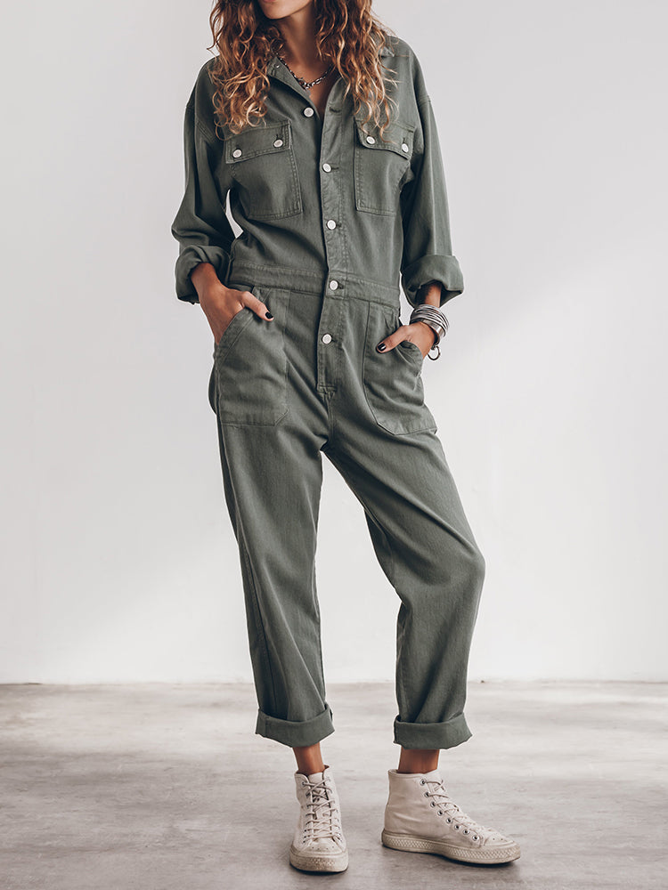 JUMPSUIT WITH BUTTON CLOSURE