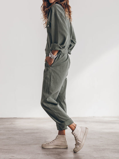 JUMPSUIT WITH BUTTON CLOSURE