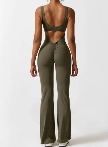 Viral V-Back Scrunch Jumpsuit