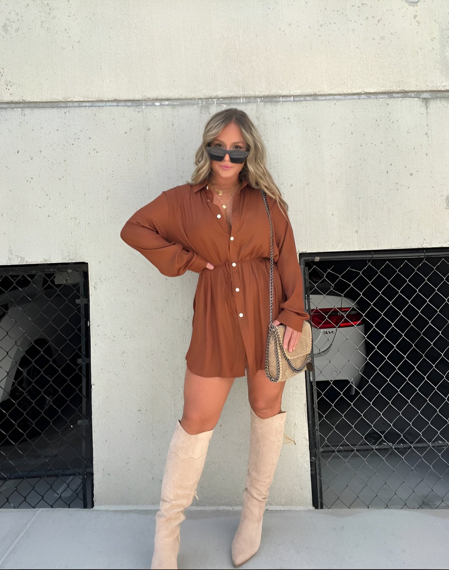 Jessica | Trendy satijnen romper jurk