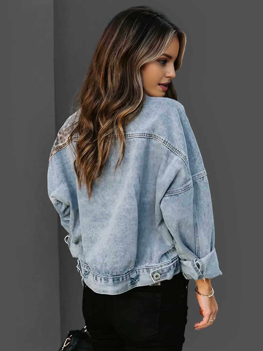 Zoë™ | Denim Jacket met Luipaardprint