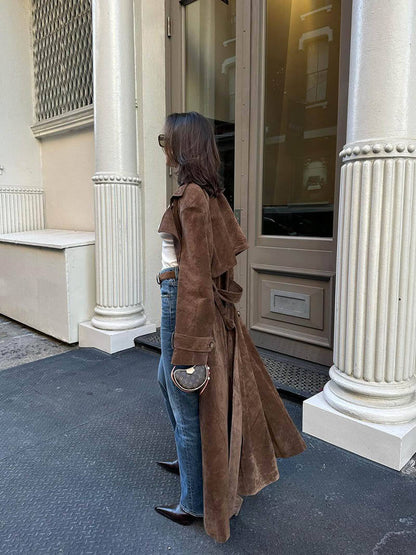 Ivy | faux suede Trenchcoat