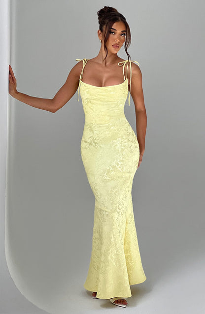 WHITNEY MAXI DRESS - LEMON